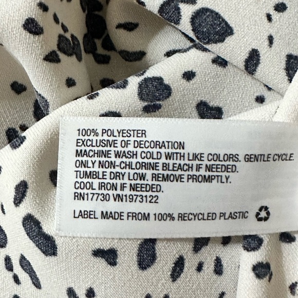 A New Day Black and Cream Spotted Midi Dress with a slit - Picture 2 of 9